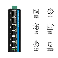 全千兆2光4电工业交换机